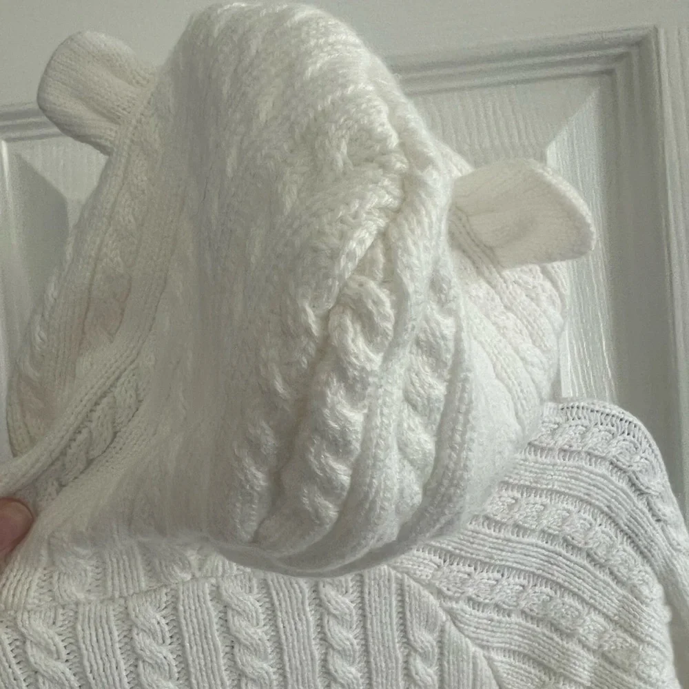Janie and Jack White Cable Knit Footies - Picture 4 of 4